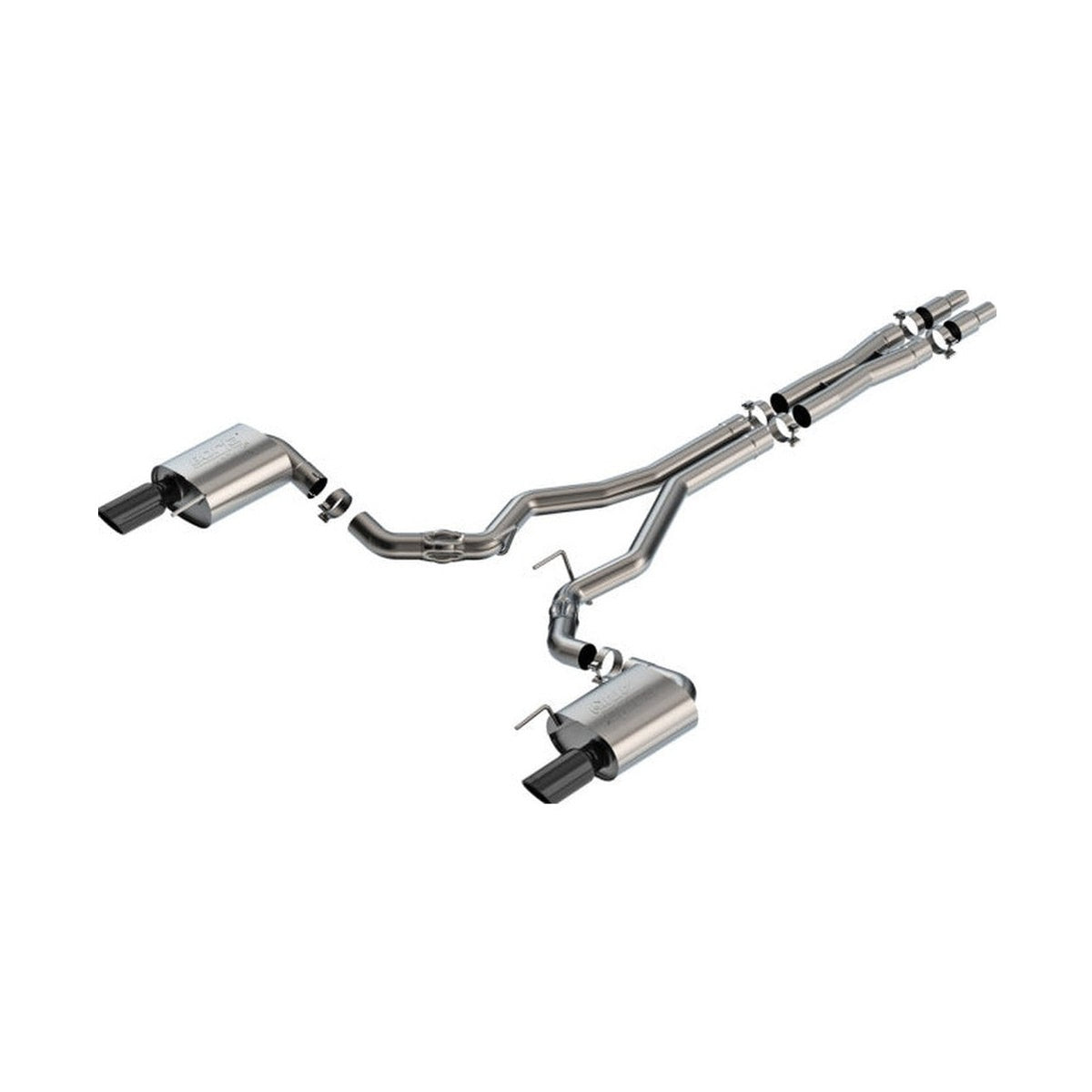 Borla Borla 2024 Ford Mustang GT 5.0L V8 w/o Active Exhaust ATAK Cat-Back Exhaust System - Black Chrome