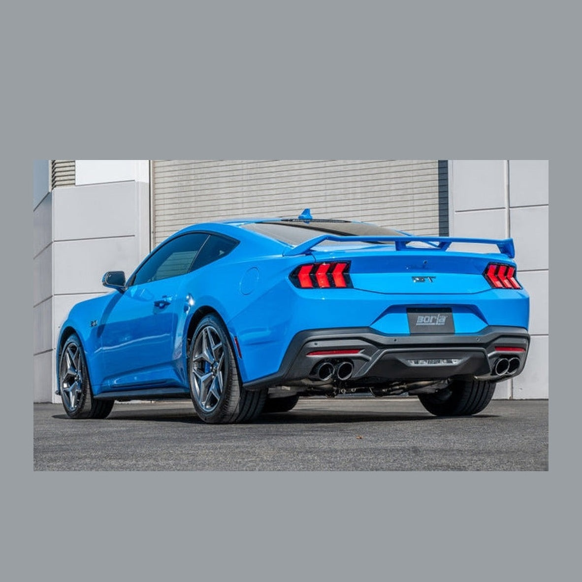 Borla Borla 2024 Ford Mustang GT 5.0L V8 3 in ATAK Catback Non-Active Exhaust- Black Chrome Quad Tip, installed