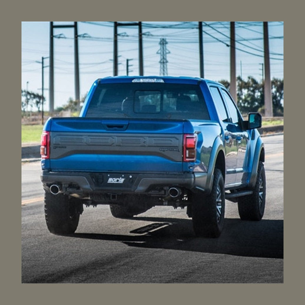 Borla Borla 17-18 Ford Raptor 3.5L 2WD/4WD Short Bed/Extended Cab Standard Bed Resonator, installed