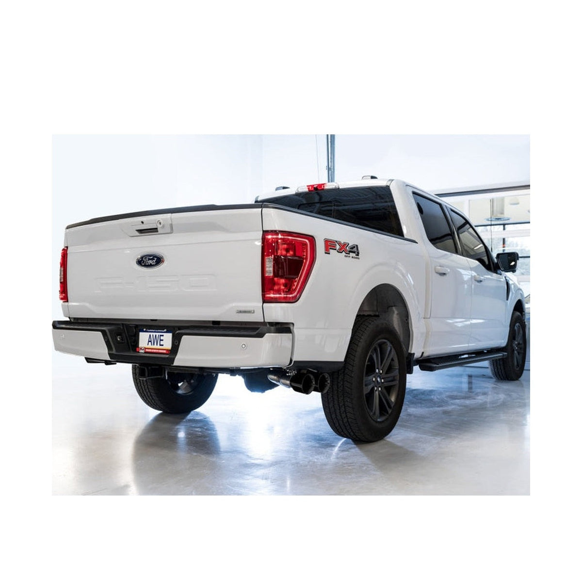 AWE Tuning AWE 21+ Ford F150 Dual Side Exit Cat-Back Exhaust - 4.5in Diamond Black Tips *For Stock Y-Pipe Only, installed