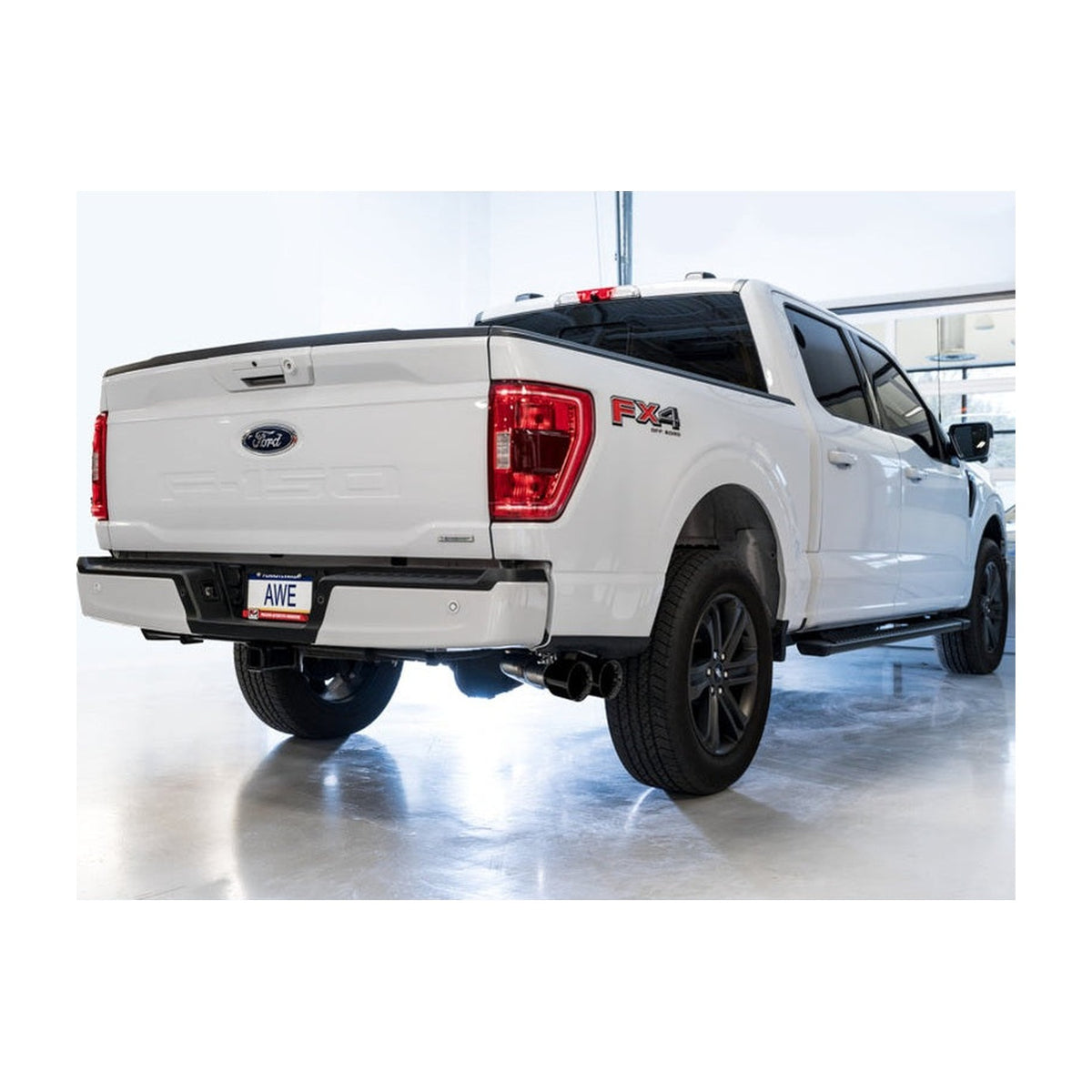 AWE Tuning AWE 21+ Ford F150 Dual Side Exit Cat-Back Exhaust - 4.5in Diamond Black Tips *For Stock Y-Pipe Only, installed