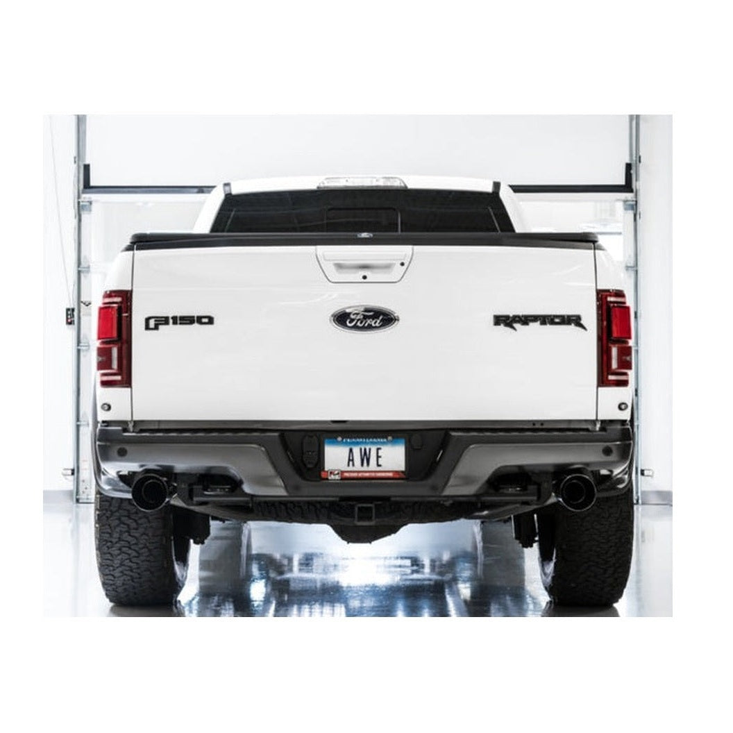 AWE Tuning AWE Tuning 2017+ Ford Raptor 0 FG Performance Exhaust System - w/ Diamond Black Tips, installed