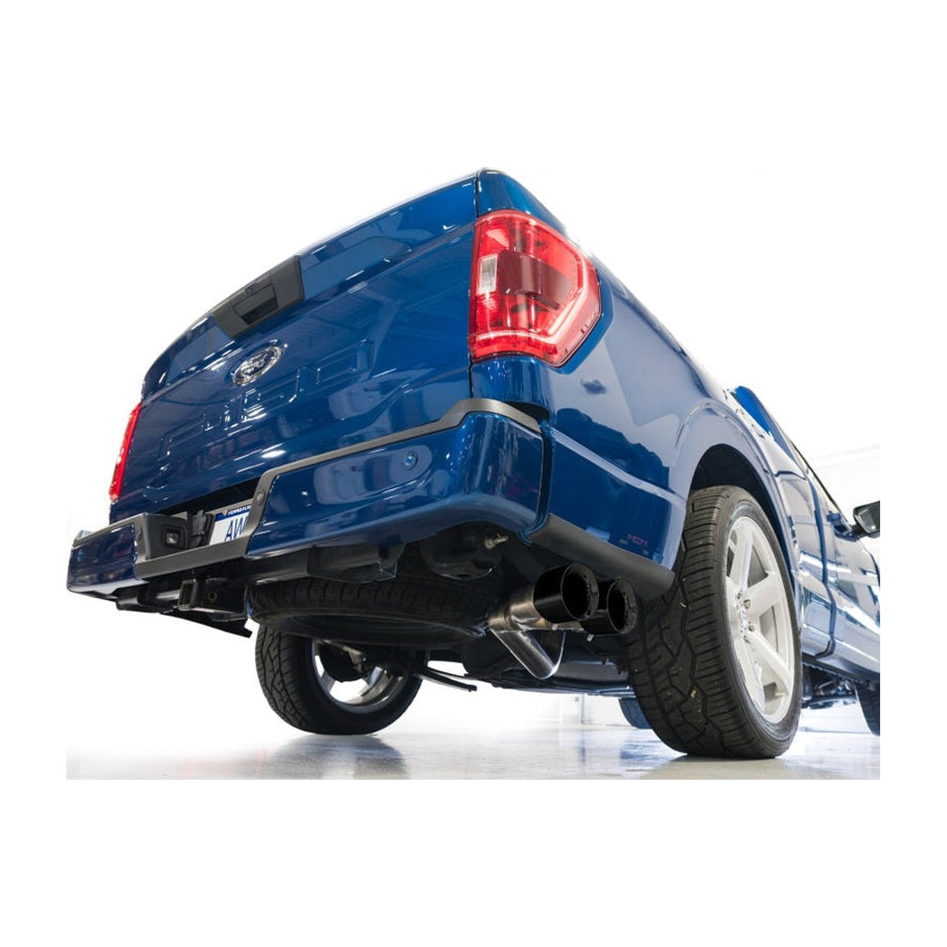 AWE Tuning AWE 21-25 Ford F150 (14th Gen Reg Cab) Cat-Back Exhaust - 4.5in Dual Side Exit Diamond Black Tips, installed