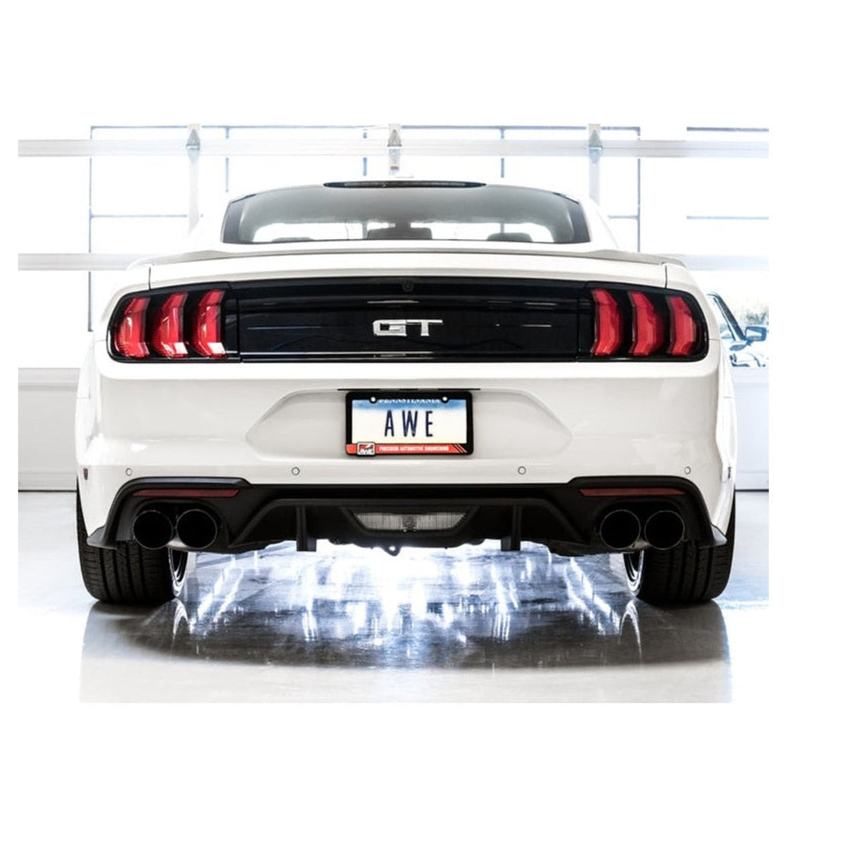 AWE Tuning AWE Tuning 2018+ Ford Mustang GT (S550) Cat-Back Exhaust - Touring Edition (Quad Diamond Black Tips), installed