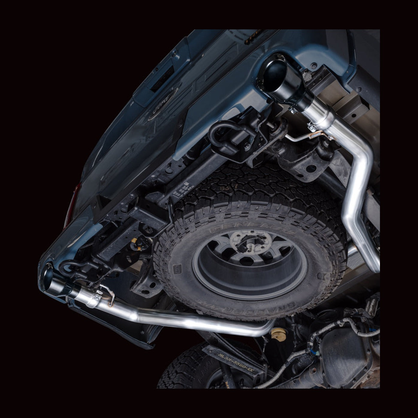 AWE Tuning AWE Tuning 2021+ Ford F-150 Tremor (w/ Bumper Cutouts) 0FG Non-Resonated Catback -Diamond Black Tips, installed