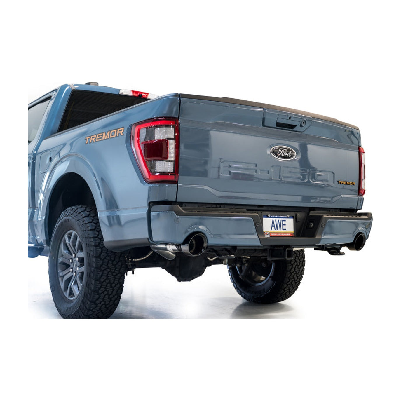 AWE Tuning AWE Tuning 2021+ Ford F-150 Tremor (w/ Bumper Cutouts) 0FG Non-Resonated Catback -Diamond Black Tips, installed
