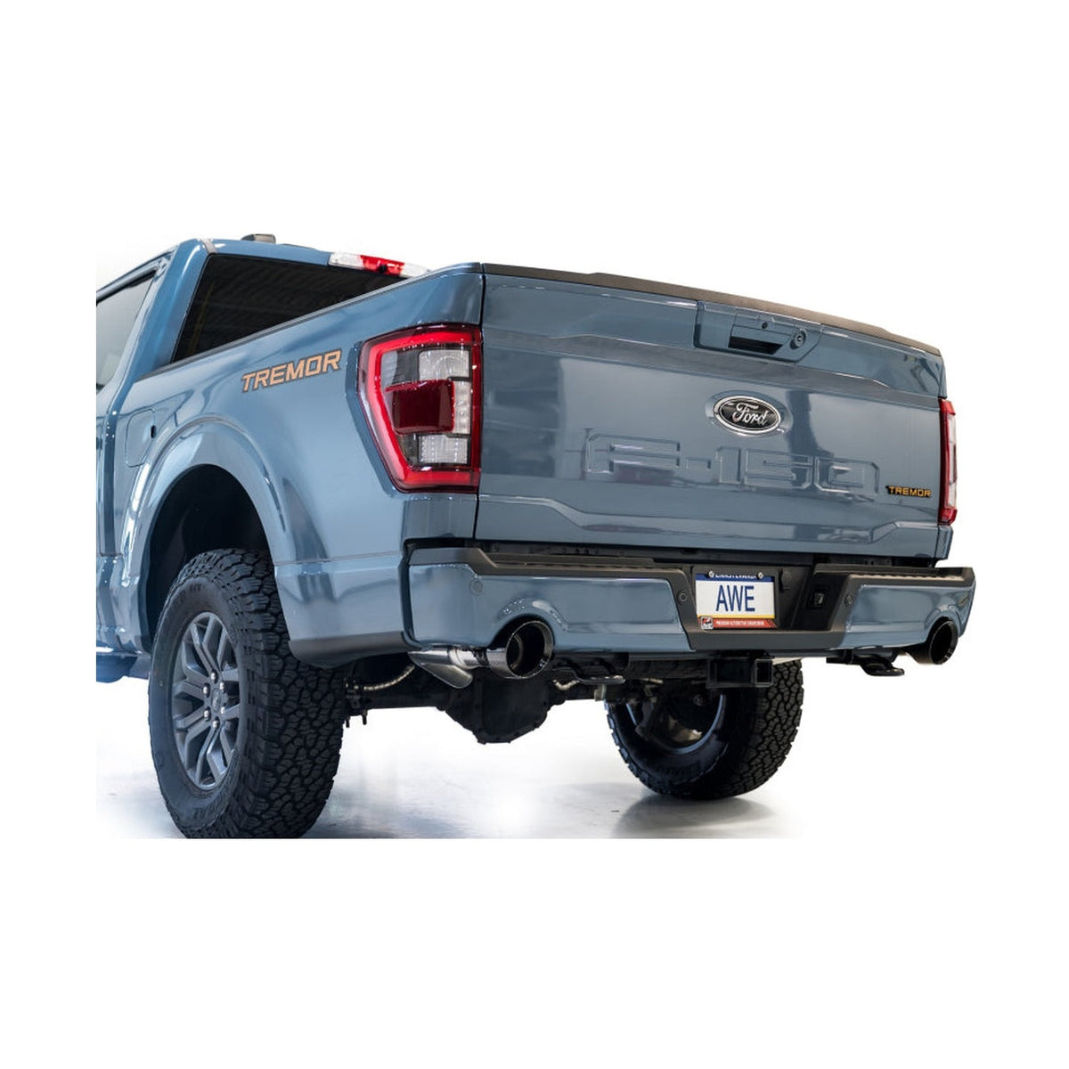 AWE Tuning AWE Tuning 2021+ Ford F-150 Tremor (w/ Bumper Cutouts) 0FG Non-Resonated Catback -Diamond Black Tips, installed