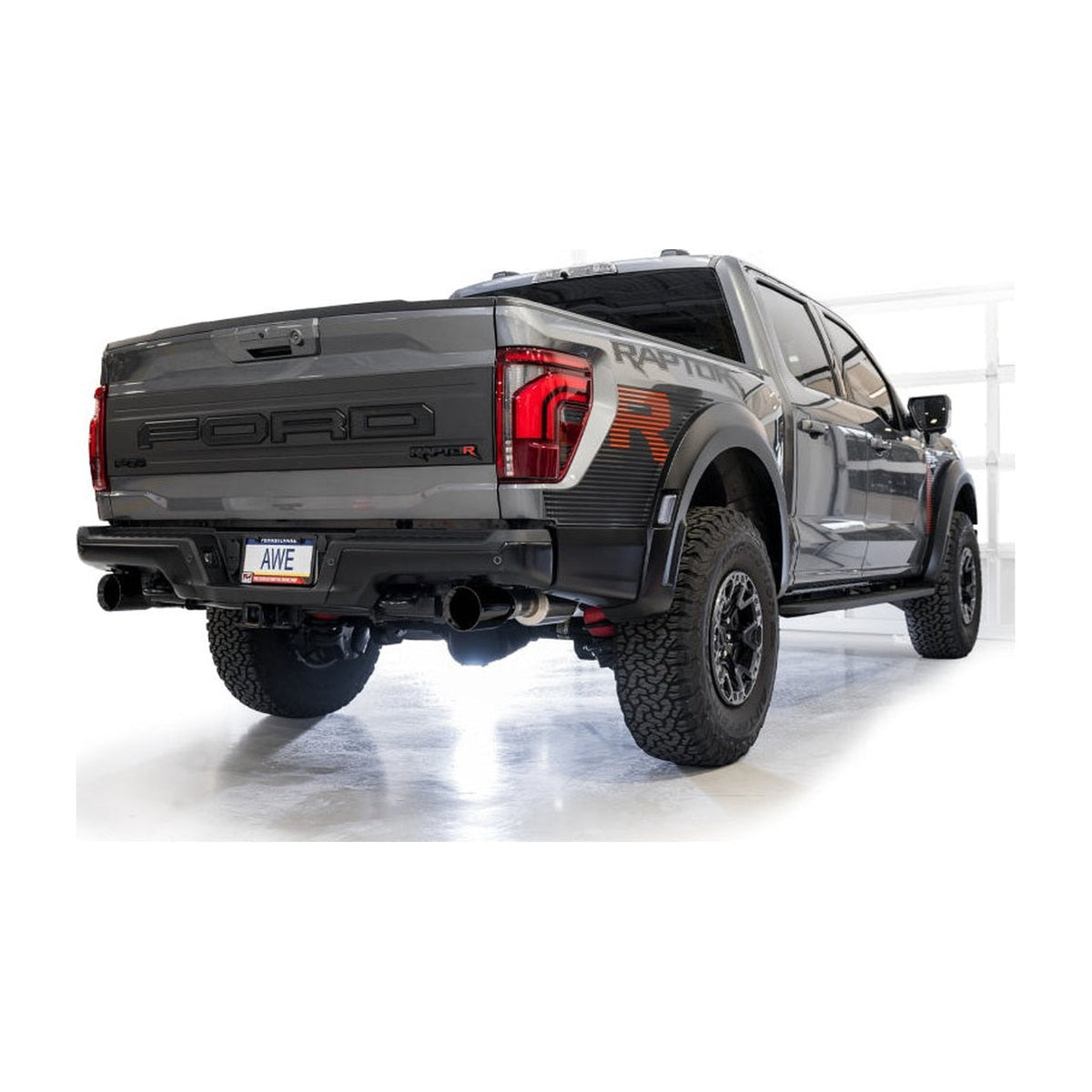 AWE Tuning AWE Tuning Gen 3 Raptor R SwitchPath Exhaust - Diamond Black Tips, installed