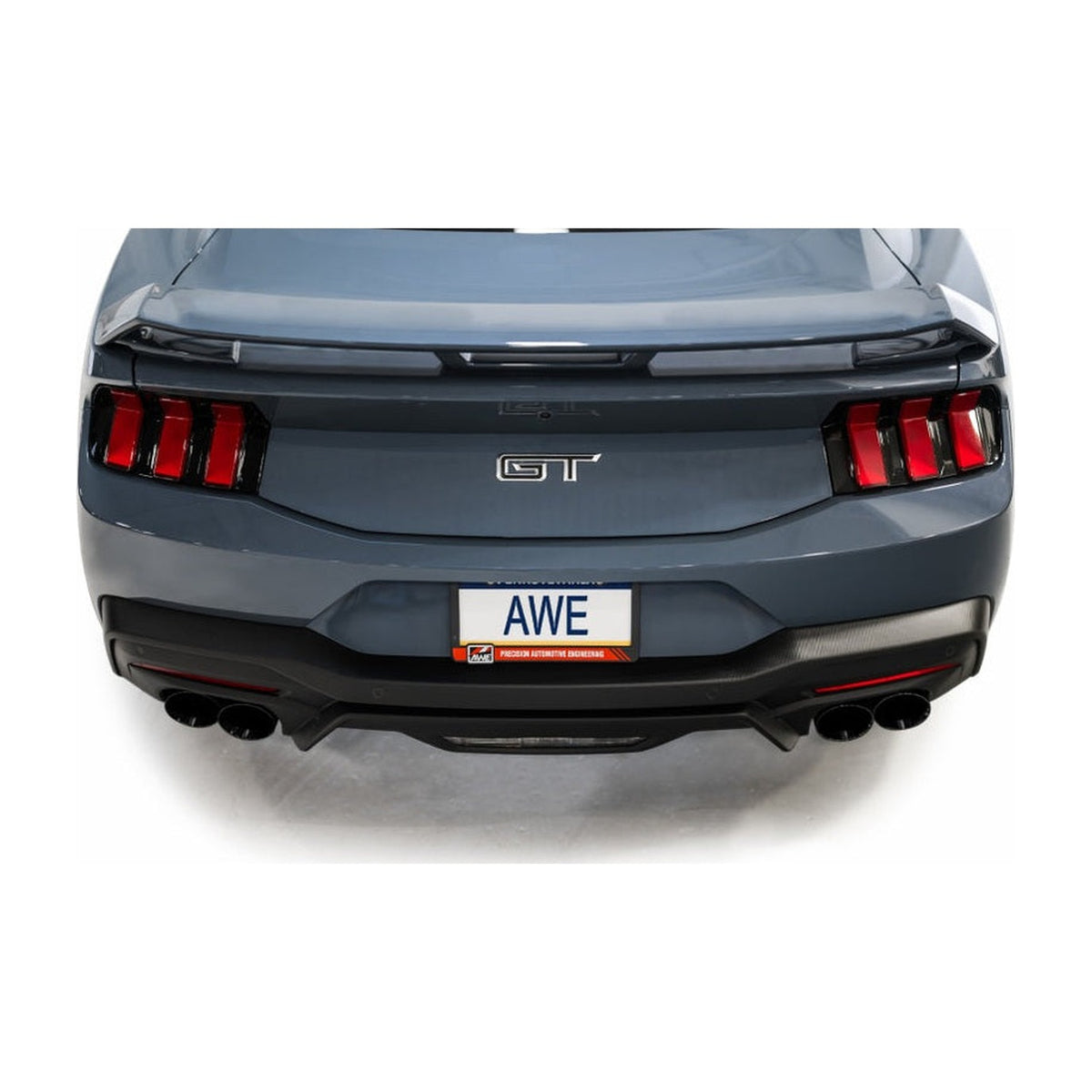 AWE Tuning AWE 2024 Ford Mustang GT Fastback S650 RWD SwitchPath Cat-Back Exhaust w/ Quad Diamond Black Tips, installed