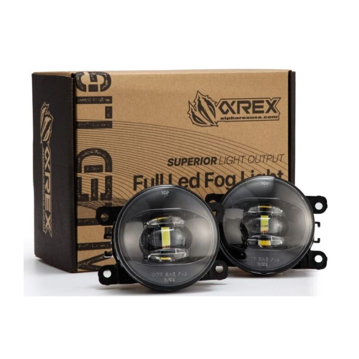 AlphaRex AlphaRex Universal Acura/Ford/Honda/Subaru/Nissan DoubleTap Dual Color LED Proj Fog Lights - Wt/Ambr
