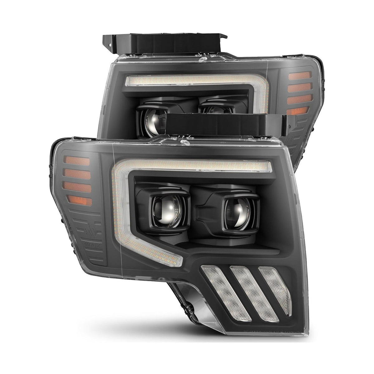 AlphaRex AlphaRex 09-14 Ford F150 MKII LUXX-Series LED Projector Headlights - Black 880092