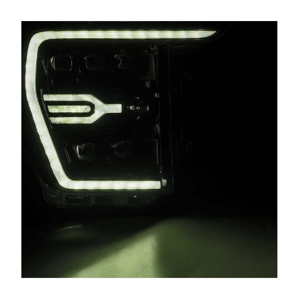 AlphaRex AlphaRex 21-22 Ford F-150 NOVA LED Proj Headlights Plank Style Alpha Blk w/Activ Light/Seq Signal