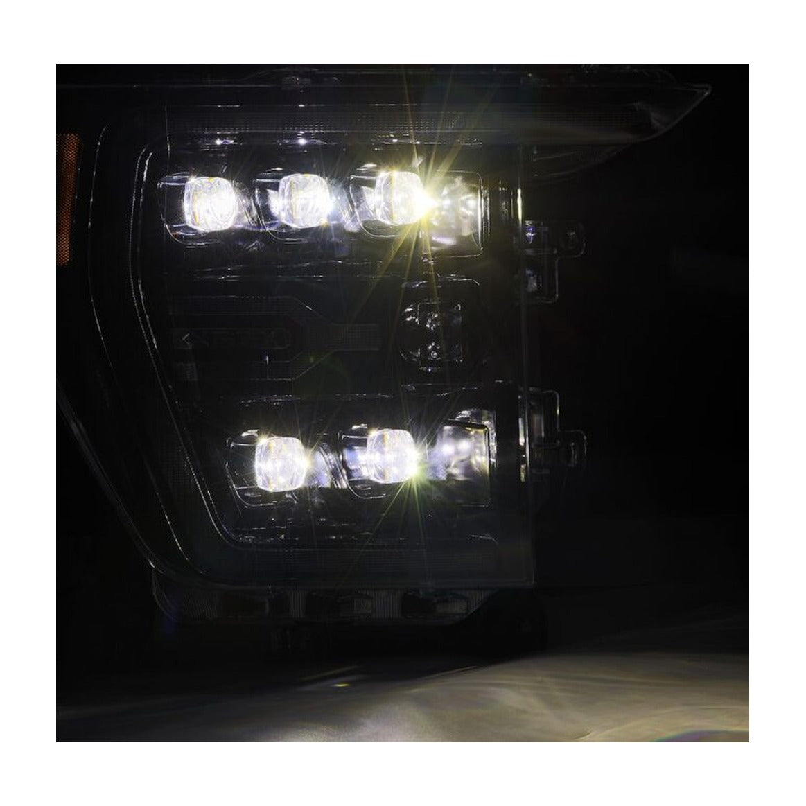 AlphaRex AlphaRex 21-22 Ford F-150 NOVA LED Proj Headlights Plank Style Alpha Blk w/Activ Light/Seq Signal