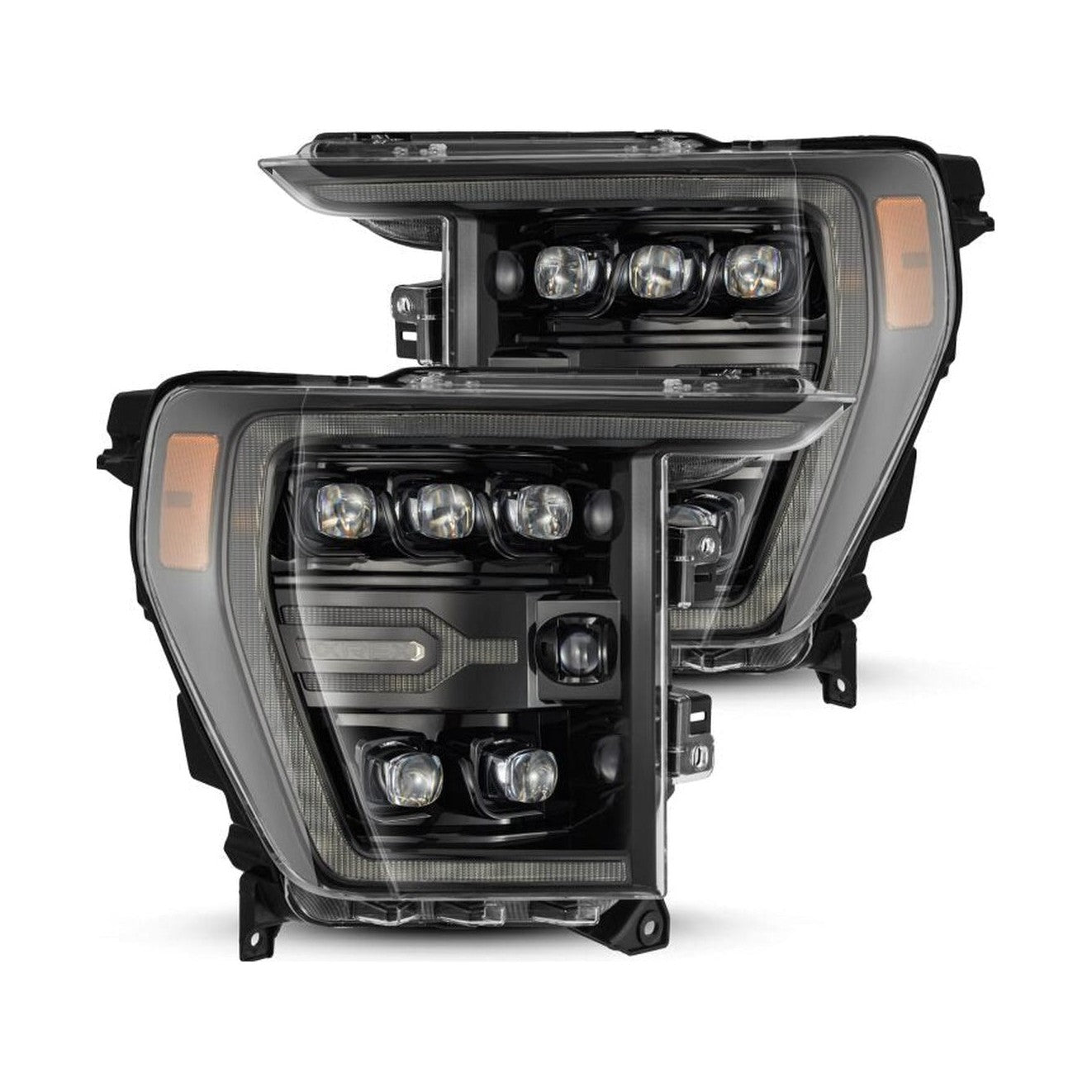 AlphaRex AlphaRex 21-22 Ford F-150 NOVA LED Proj Headlights Plank Style Alpha Blk w/Activ Light/Seq Signal