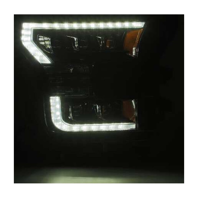 AlphaRex AlphaRex 17-20 Ford Raptor NOVA LED Proj Headlights Plank Style Alpha Black w/Activ Light/Seq Signal