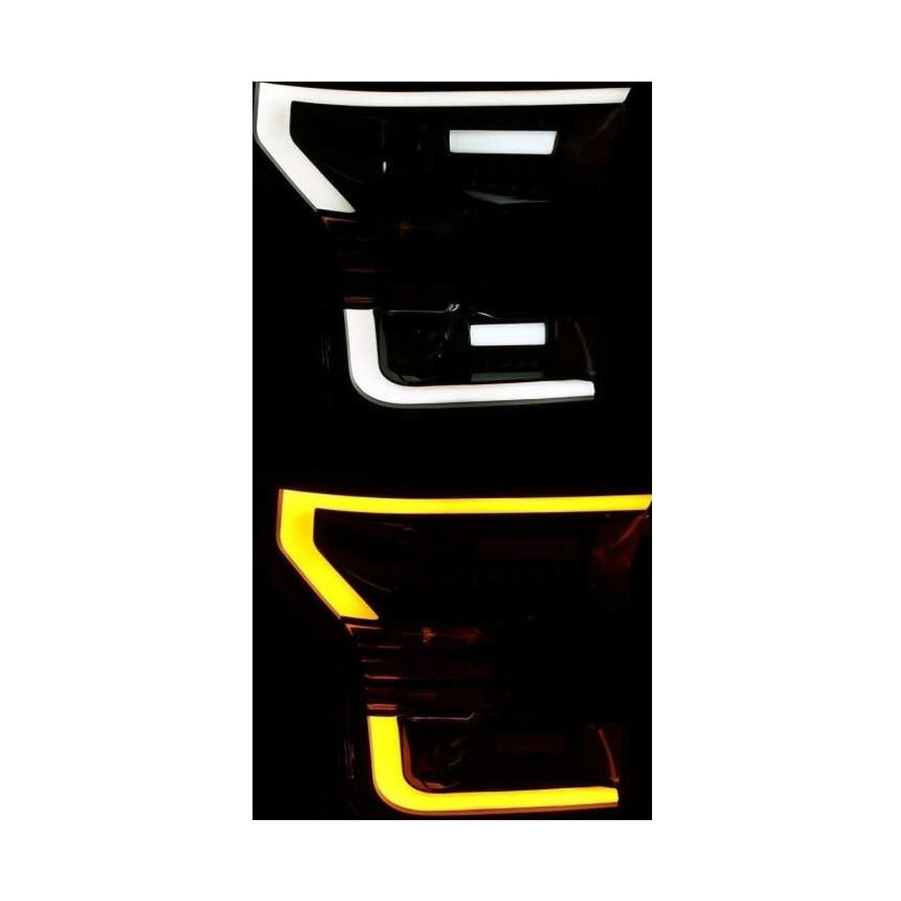 AlphaRex AlphaRex 15-17 Ford F-150 LUXX LED Projector Headlights Plank Style Black w/Activ Light/DRL