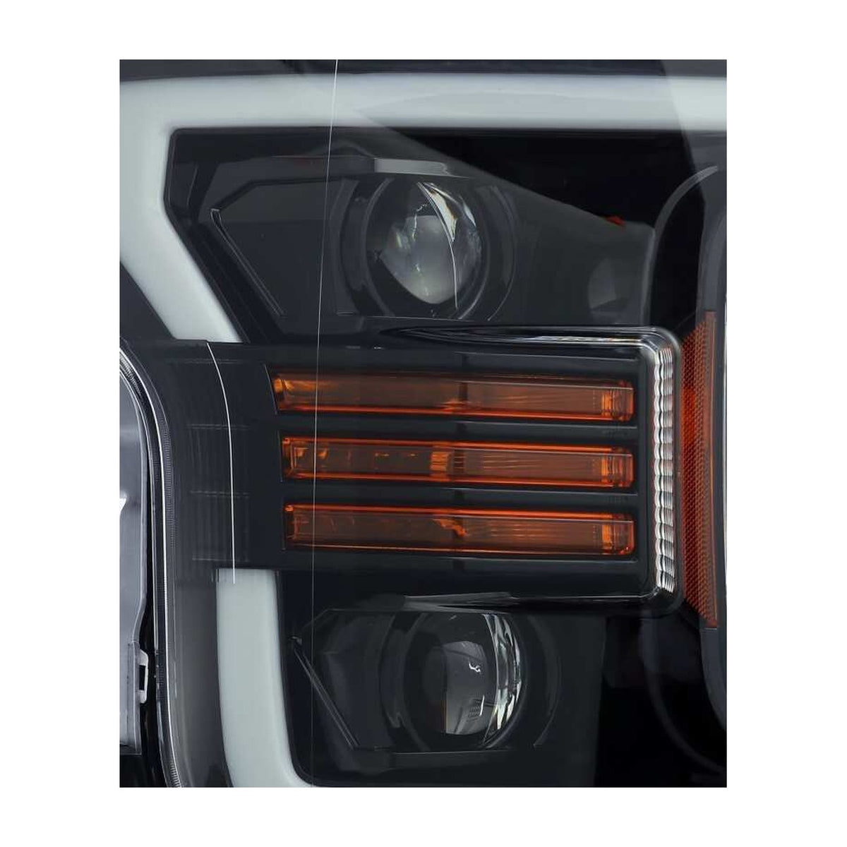 AlphaRex AlphaRex 18-19 Ford F-150 PRO-Series Proj Headlights Plank Style Gloss Blk w/Activ Light/Seq Signal