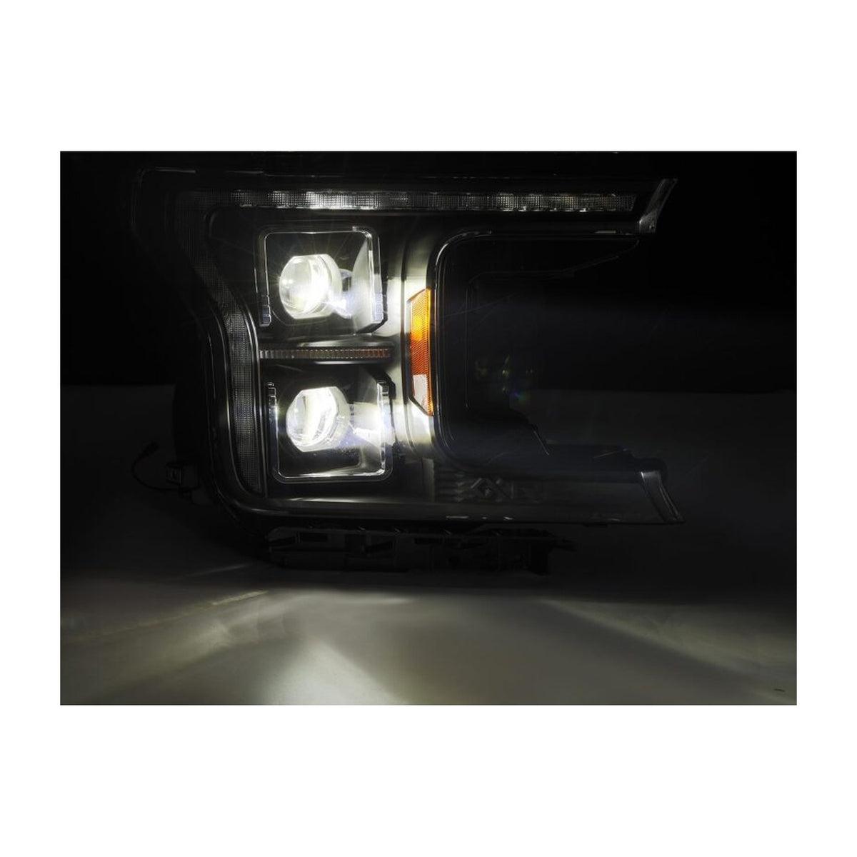 AlphaRex AlphaRex 18-20 Ford F-150 (Req. Conv F150 w/LED) LUXX LED Proj HL Alpha-Blk w/Actv Lt Seq Sig SB DRL