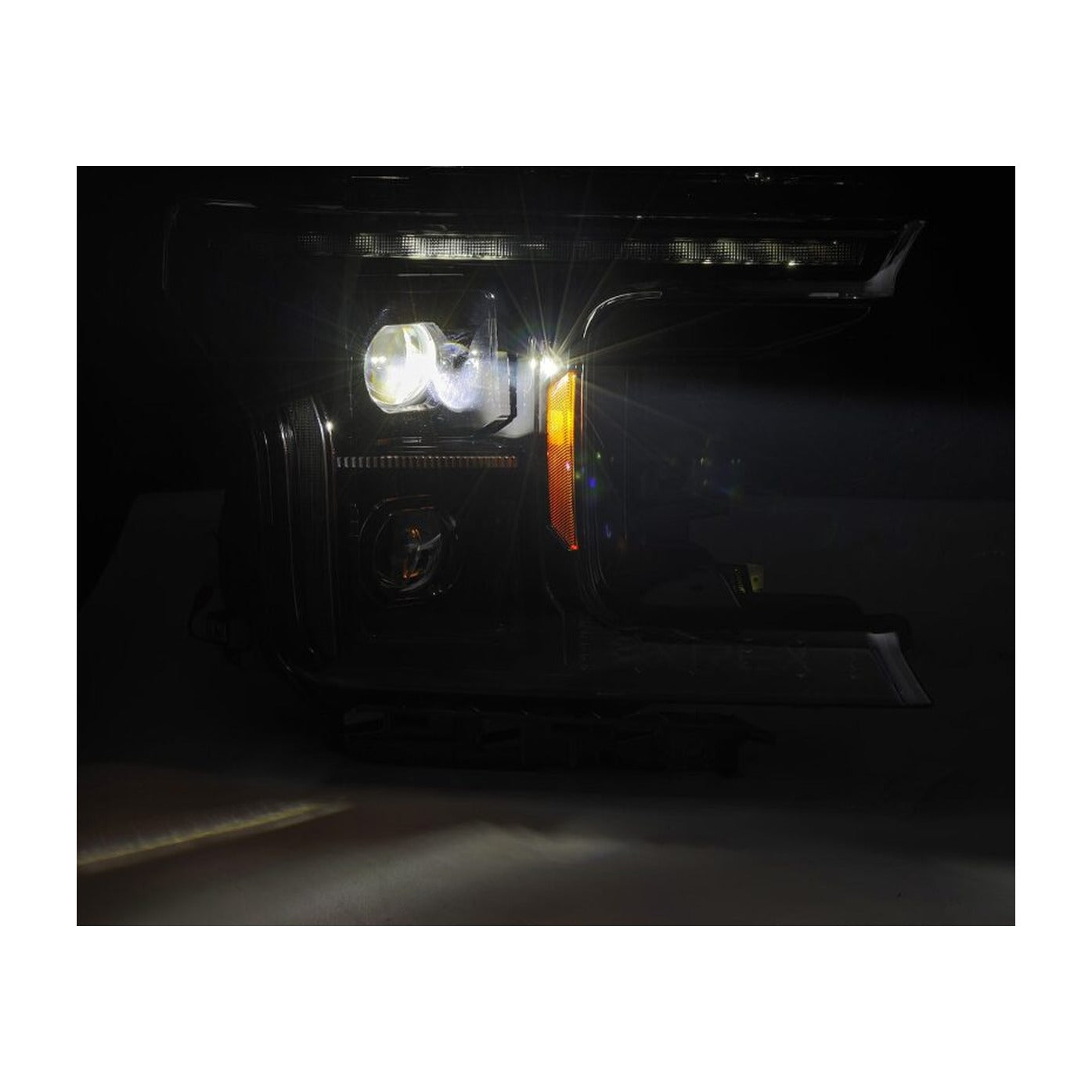 AlphaRex AlphaRex 18-20 Ford F-150 (Req. Conv F150 w/LED) LUXX LED Proj HL Alpha-Blk w/Actv Lt Seq Sig SB DRL