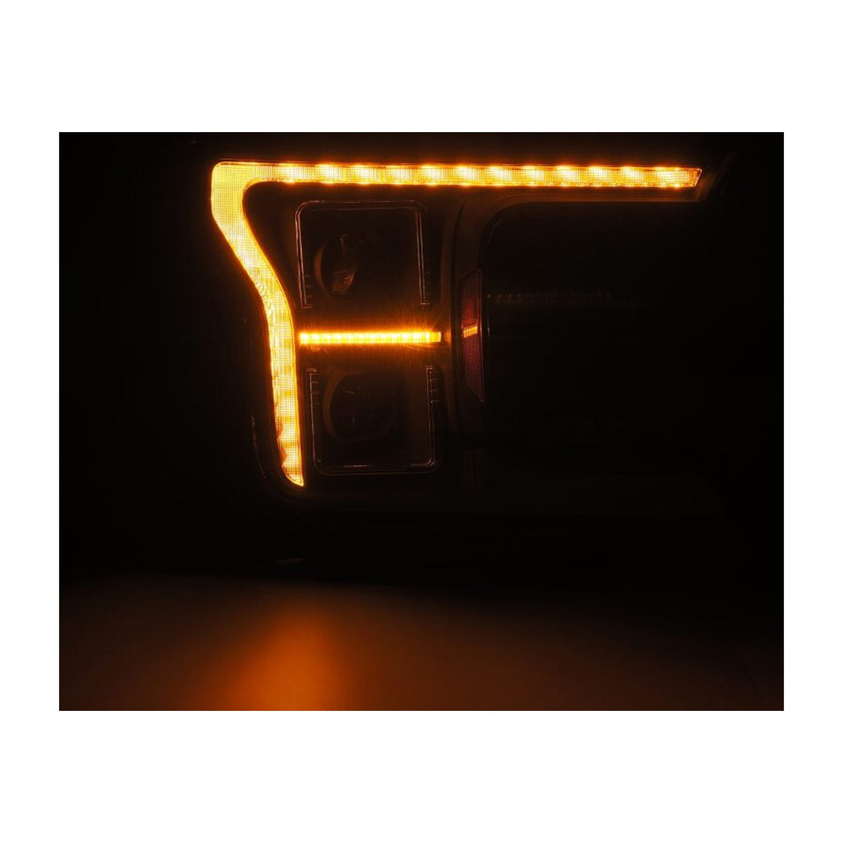 AlphaRex AlphaRex 18-20 Ford F-150 (Req. Conv F150 w/LED) LUXX LED Proj HL Alpha-Blk w/Actv Lt Seq Sig SB DRL