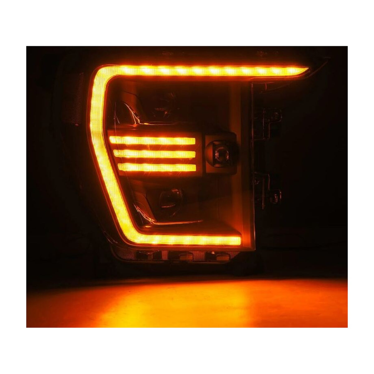 AlphaRex AlphaRex 21-22 Ford F150 PRO-Series Projector headlights Black w/Activ Light/Seq Signal