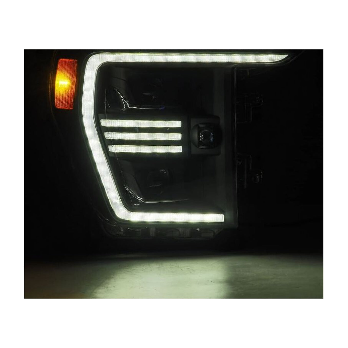 AlphaRex AlphaRex 21-22 Ford F150 PRO-Series Projector headlights Black w/Activ Light/Seq Signal
