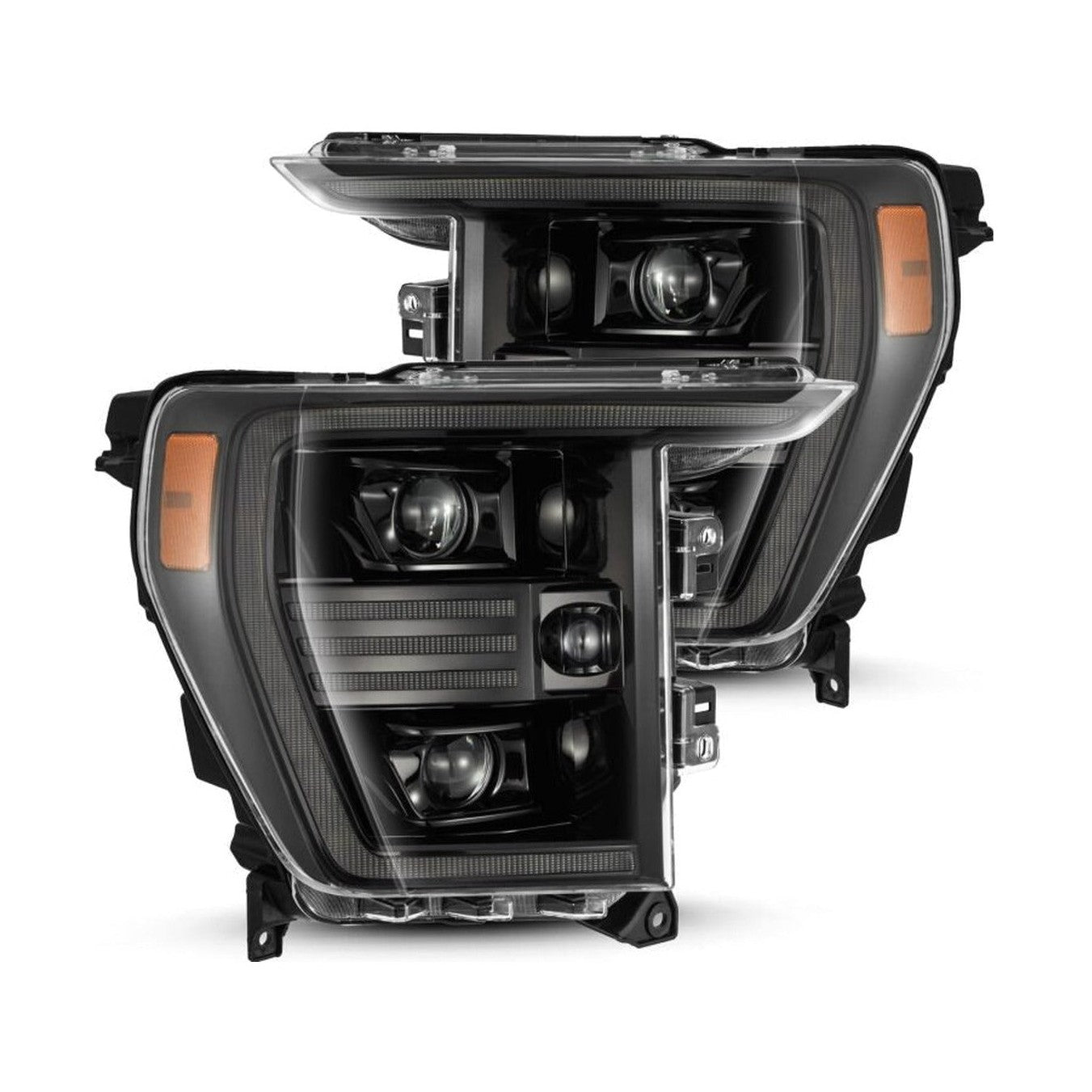 AlphaRex AlphaRex 21-22 Ford F150 PRO-Series Projector headlights Alpha-Black w/Activ Light/Seq Signal