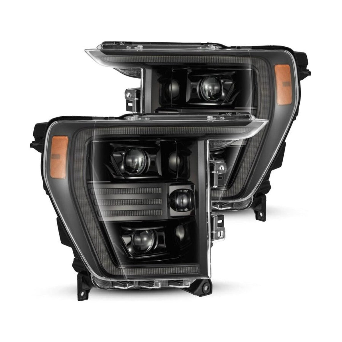 AlphaRex AlphaRex 21-22 Ford F150 PRO-Series Projector headlights Alpha-Black w/Activ Light/Seq Signal