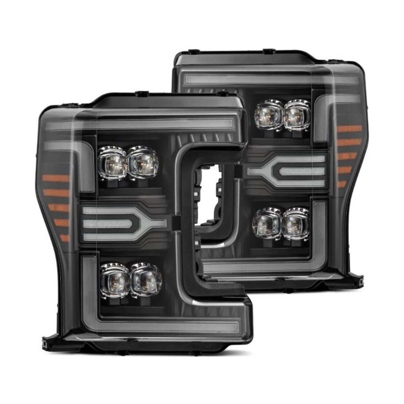AlphaRex AlphaRex 17-19 Ford F-250/350/450 SD NOVA-Series LED Proj Headlights Bk w/Actv Light SeqSig & SBDRL