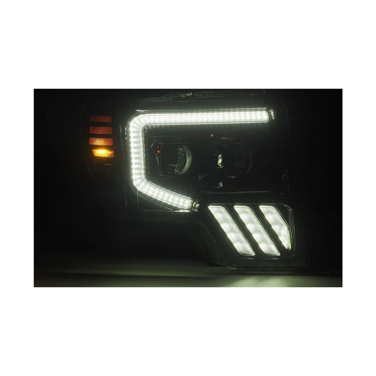 AlphaRex AlphaRex 09-14 Ford F-150 PRO-Series Projector Headlights Black w/Activation Light Seq Signal SB DRL