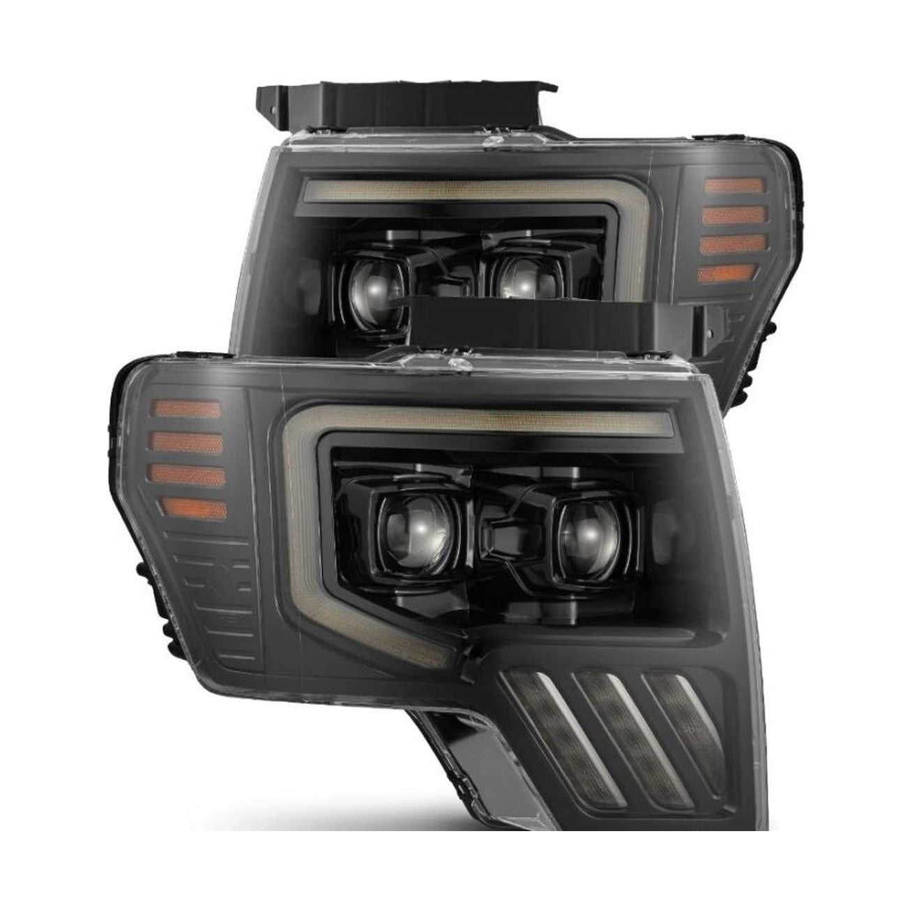 AlphaRex AlphaRex 09-14 Ford F-150 PRO-Series Projector Headlights Black w/Activation Light Seq Signal SB DRL