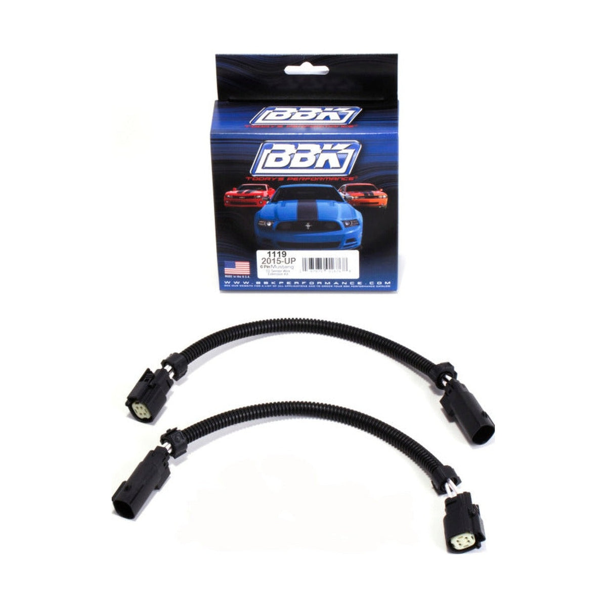 BBK BBK 2015 Mustang GT V6 6-Pin Front O2 Sensor Wire Harness Extensions 12 (pair)