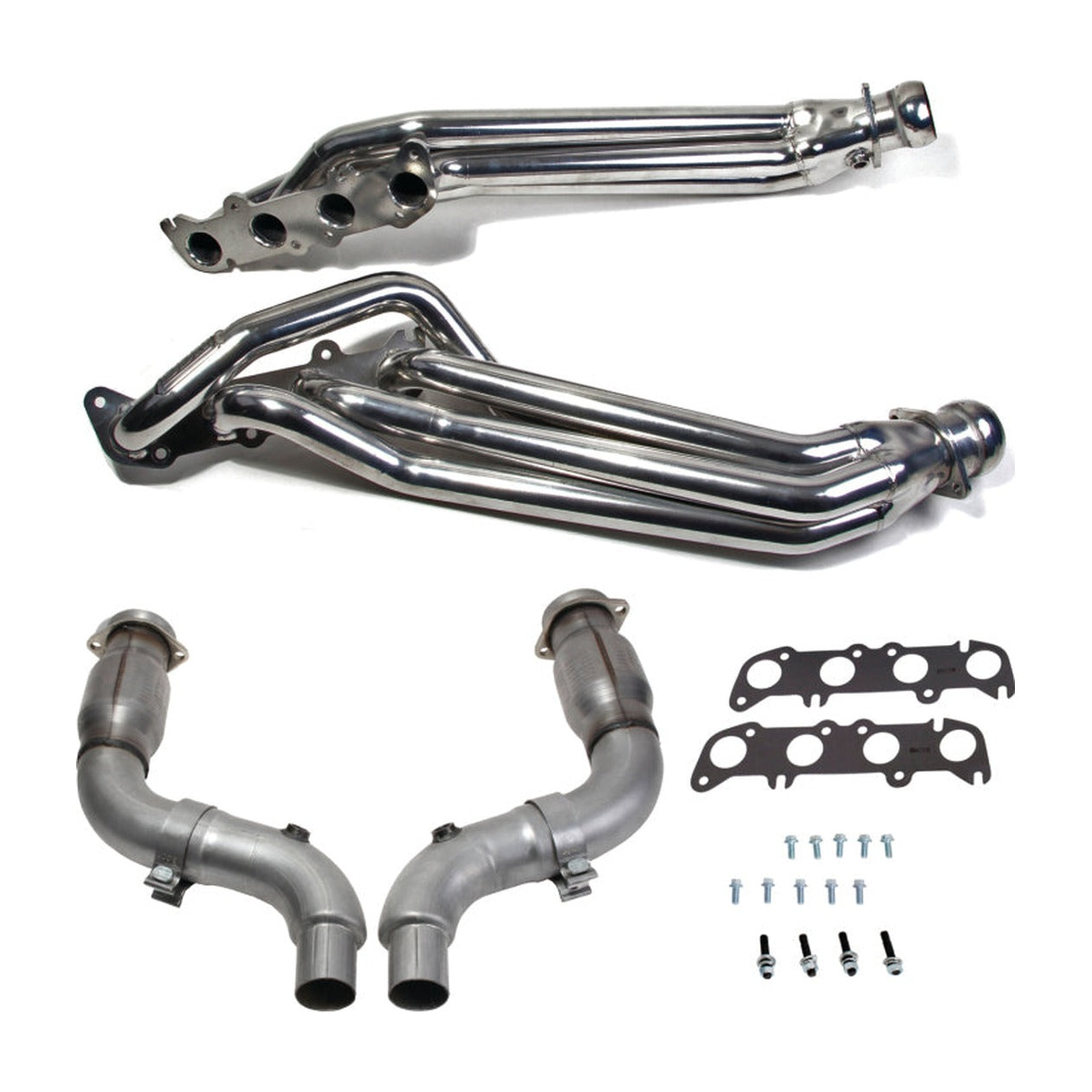 BBK BBK 15-23 Ford Mustang GT 5.0 1-7/8in Headers w/High Flow Catted Mid Pipe (Silver Ceramic)
