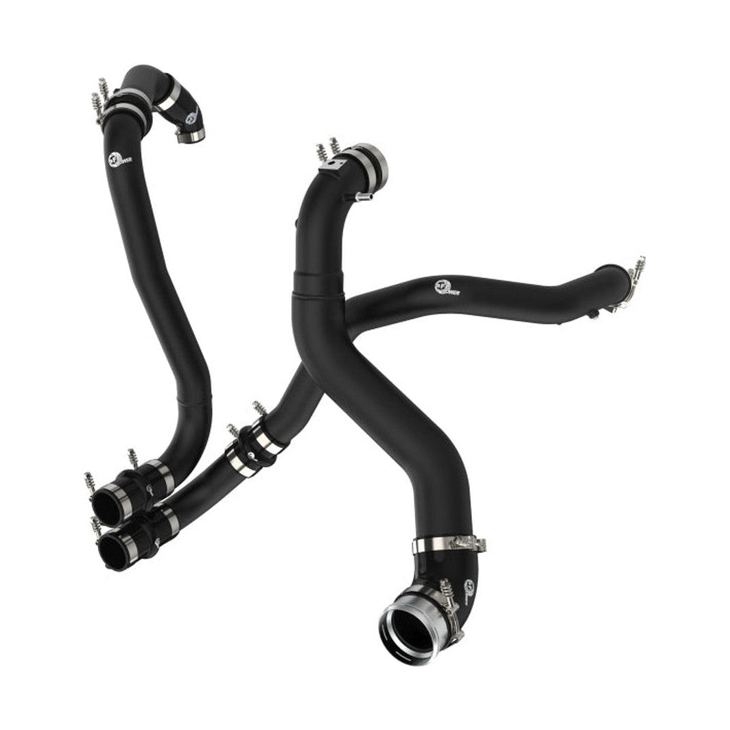 aFe aFe BladeRunner 21-22 Ford F-150 Ecoboost V6-3.5L(tt) Aluminum Hot and Cold Charge Pipe Kit Black