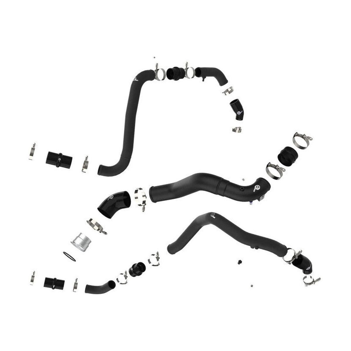 aFe aFe BladeRunner 21-22 Ford F-150 Ecoboost V6-3.5L(tt) Aluminum Hot and Cold Charge Pipe Kit Black