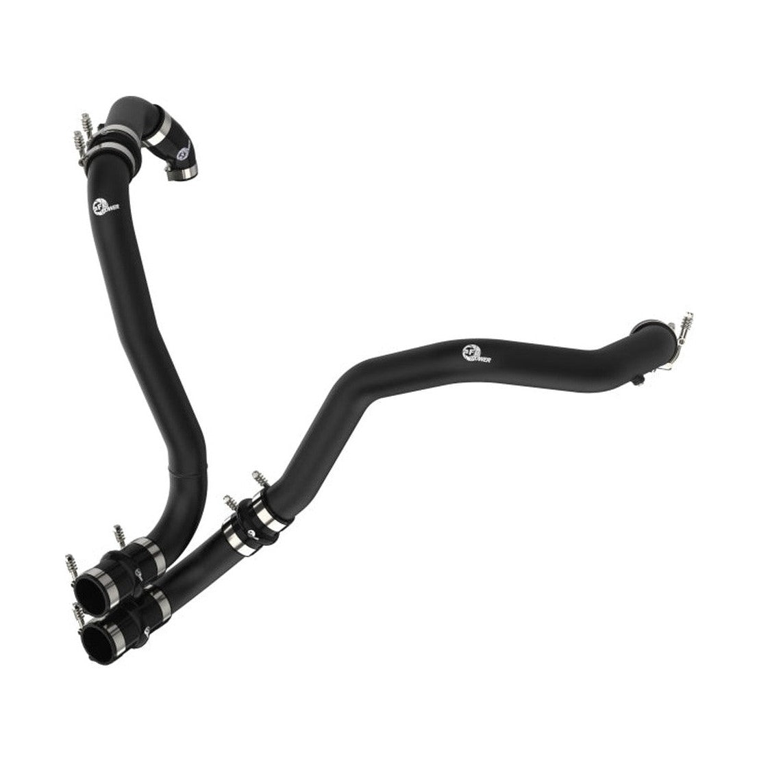 aFe aFe BladeRunner 21-22 Ford F-150 Ecoboost V6-3.5L(tt) Aluminum Hot and Cold Charge Pipe Kit Black