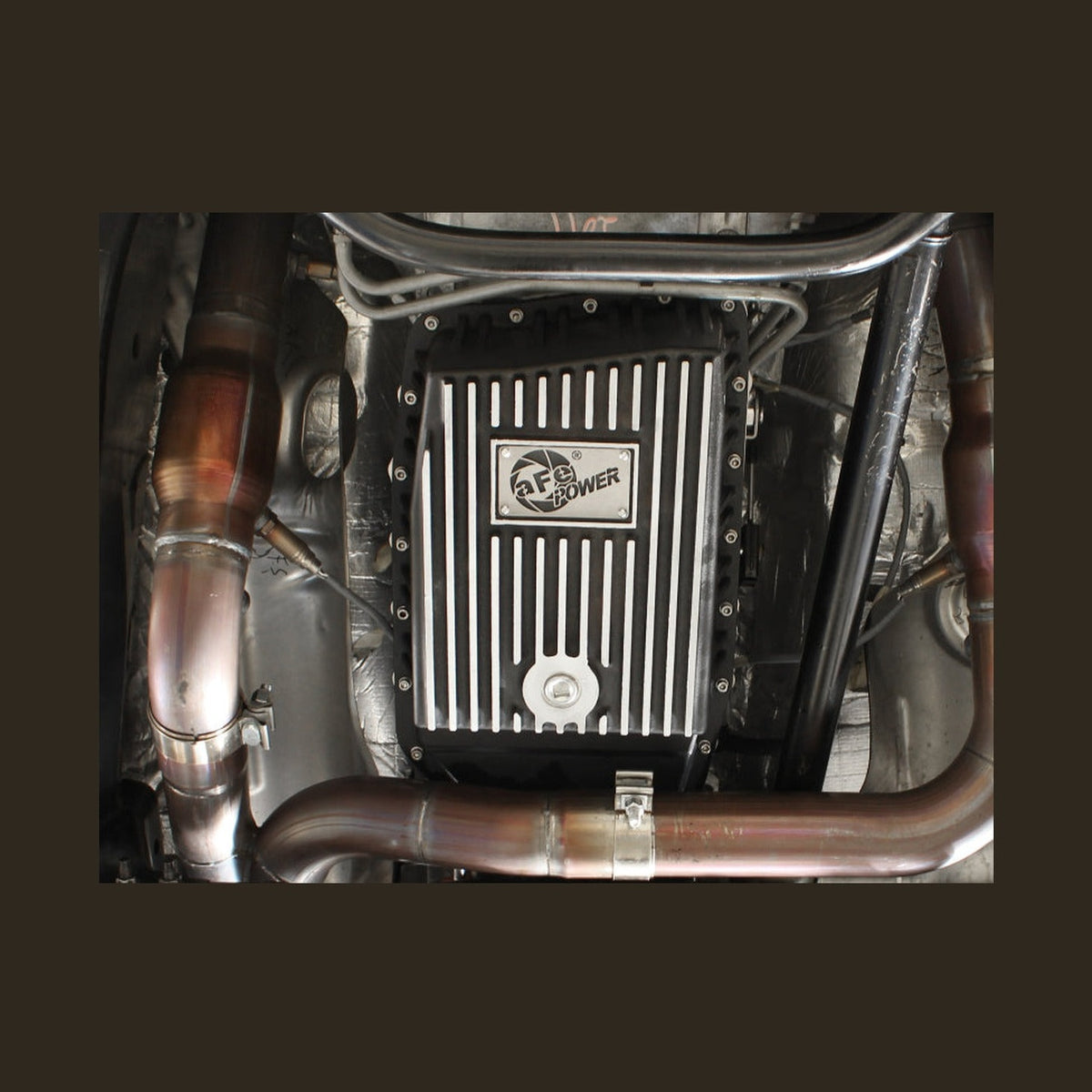 aFe aFe Power Transmission Pan Black Machined 09-14 Ford 6R80 F-150 Trucks, installed