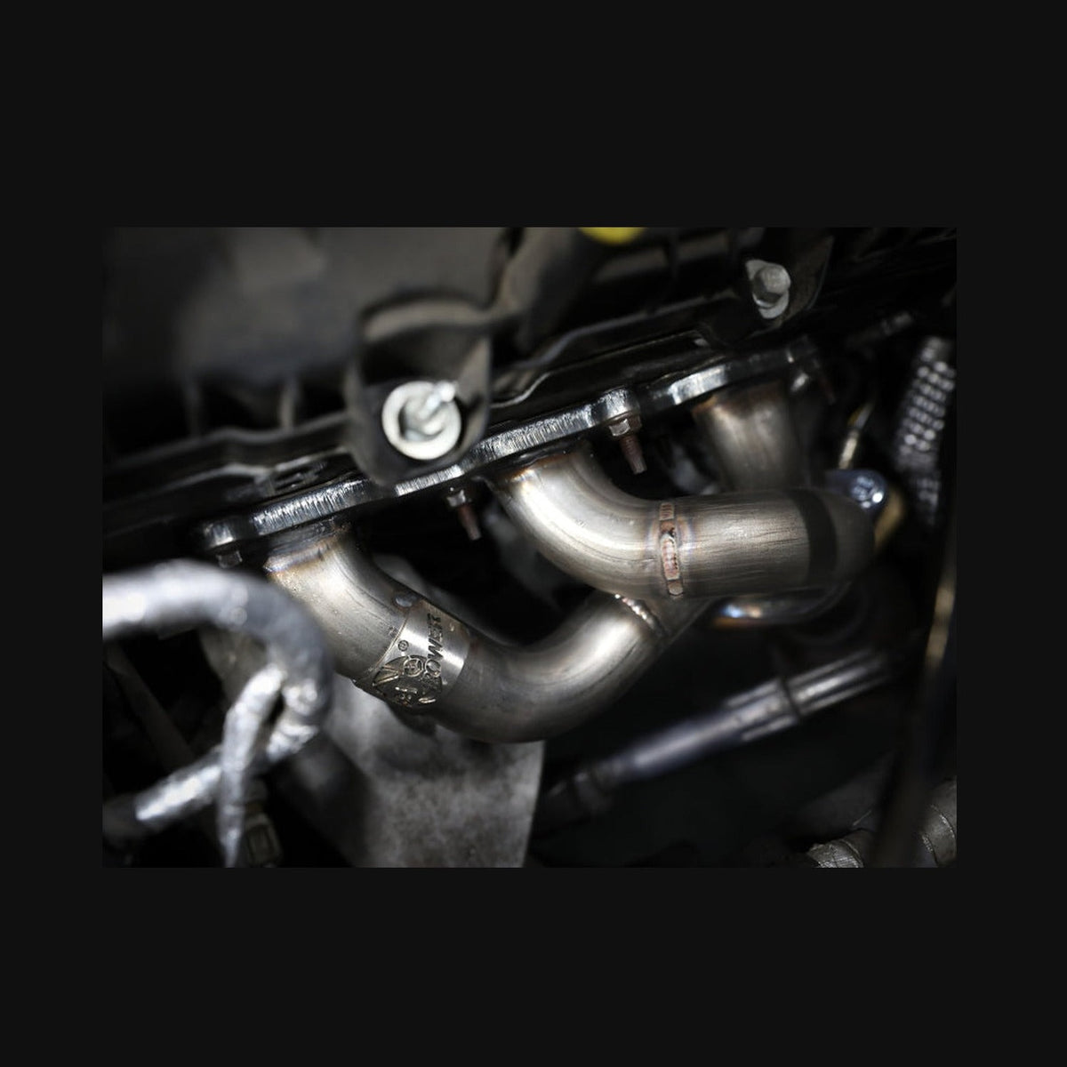 aFe aFe Twisted Steel Shorty Header 11-17 Ford Mustang V6-3.7L, installed