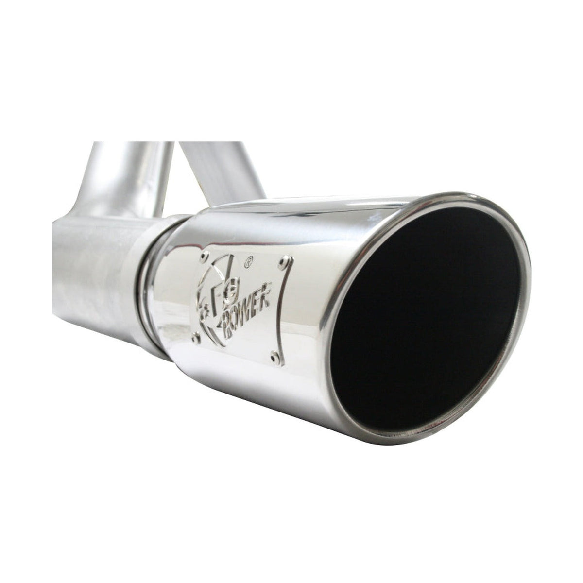 aFe aFe Atlas Exhaust 4in Aluminized Cat-Back w/ 304 SS Polished Tip 11-13 Ford F-150 EcoBoost V6 3.5L
