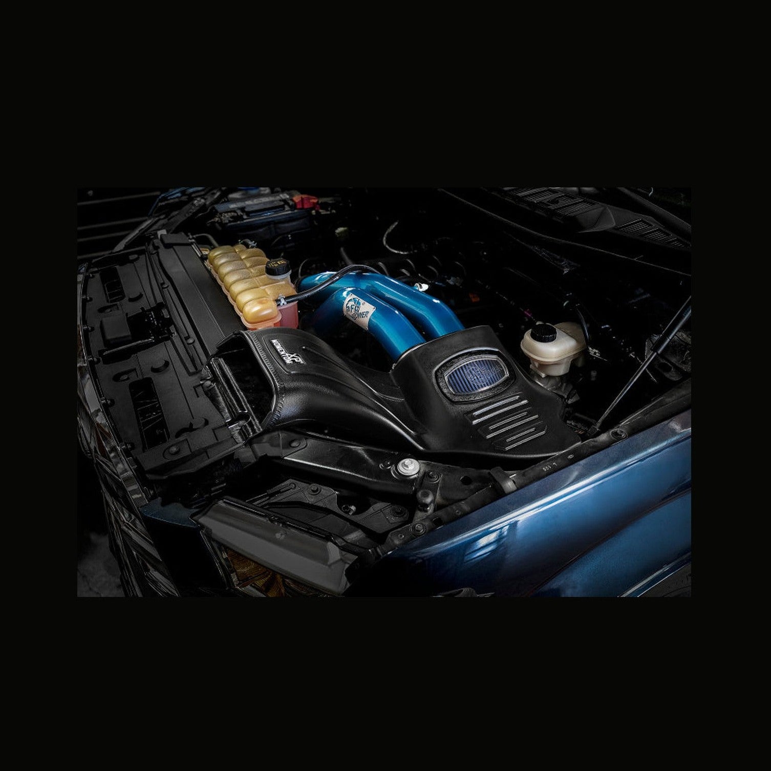 aFe aFe Momentum XP Cold Air Intake System w/ Pro 5R Media Blue 15-19 Ford F-150 V8-5.0L, installed