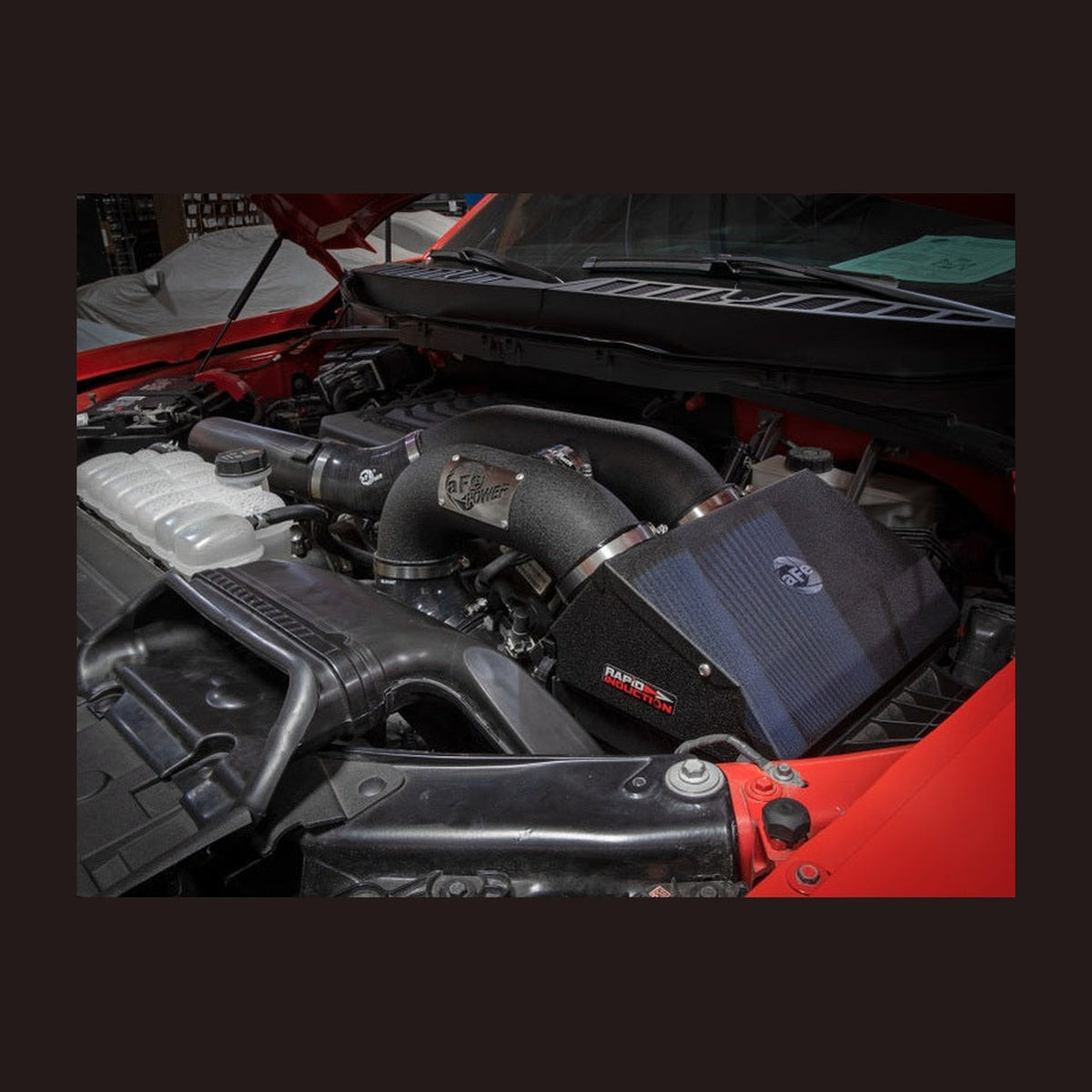 aFe aFe Rapid Induction Pro 5R Cold Air Intake System 21-22 Ford F-150 Raptor V6-3.5L (tt), installed