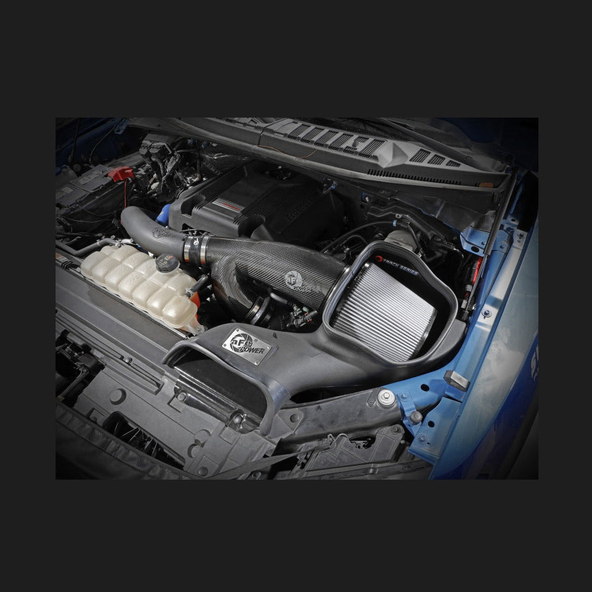aFe aFe 17-20 Ford F-150/Raptor Track Series Carbon Fiber Cold Air Intake System With Pro DRY S Filters