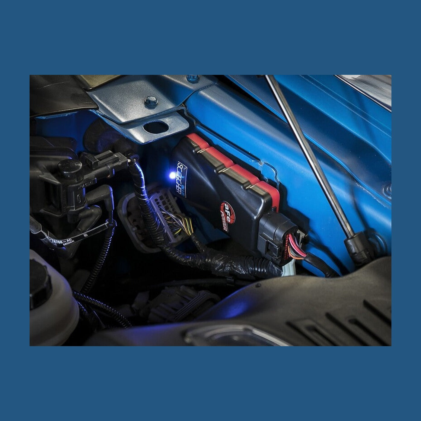 aFe aFe Scorcher Blue Module 2021 Ford F-150 V6-2.7L (tt)/3.5L (tt), installed