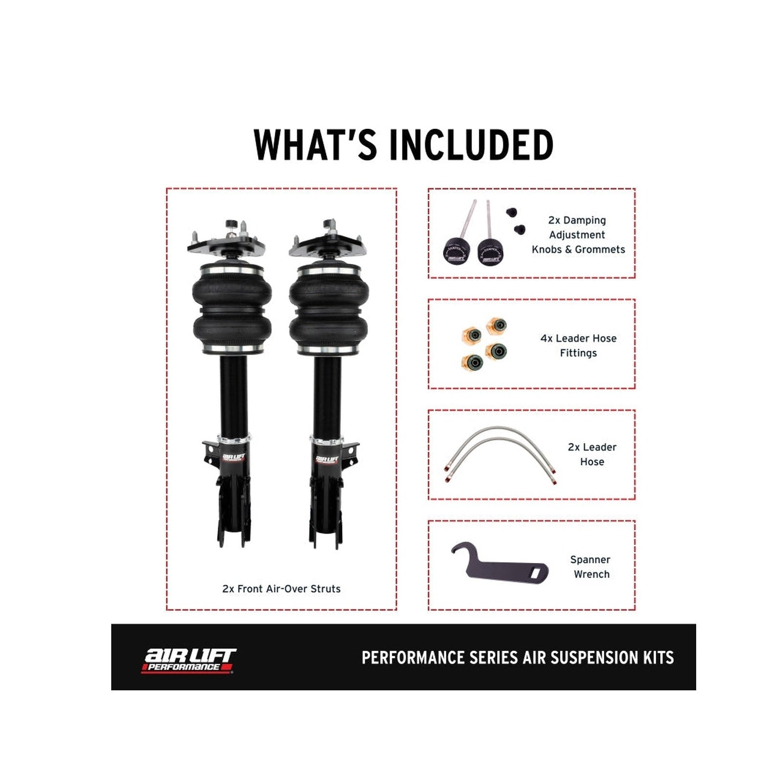 Air Lift Air Lift Performance 15-23 Ford Mustang S550/24-25 S650 Air Suspension Front Kit