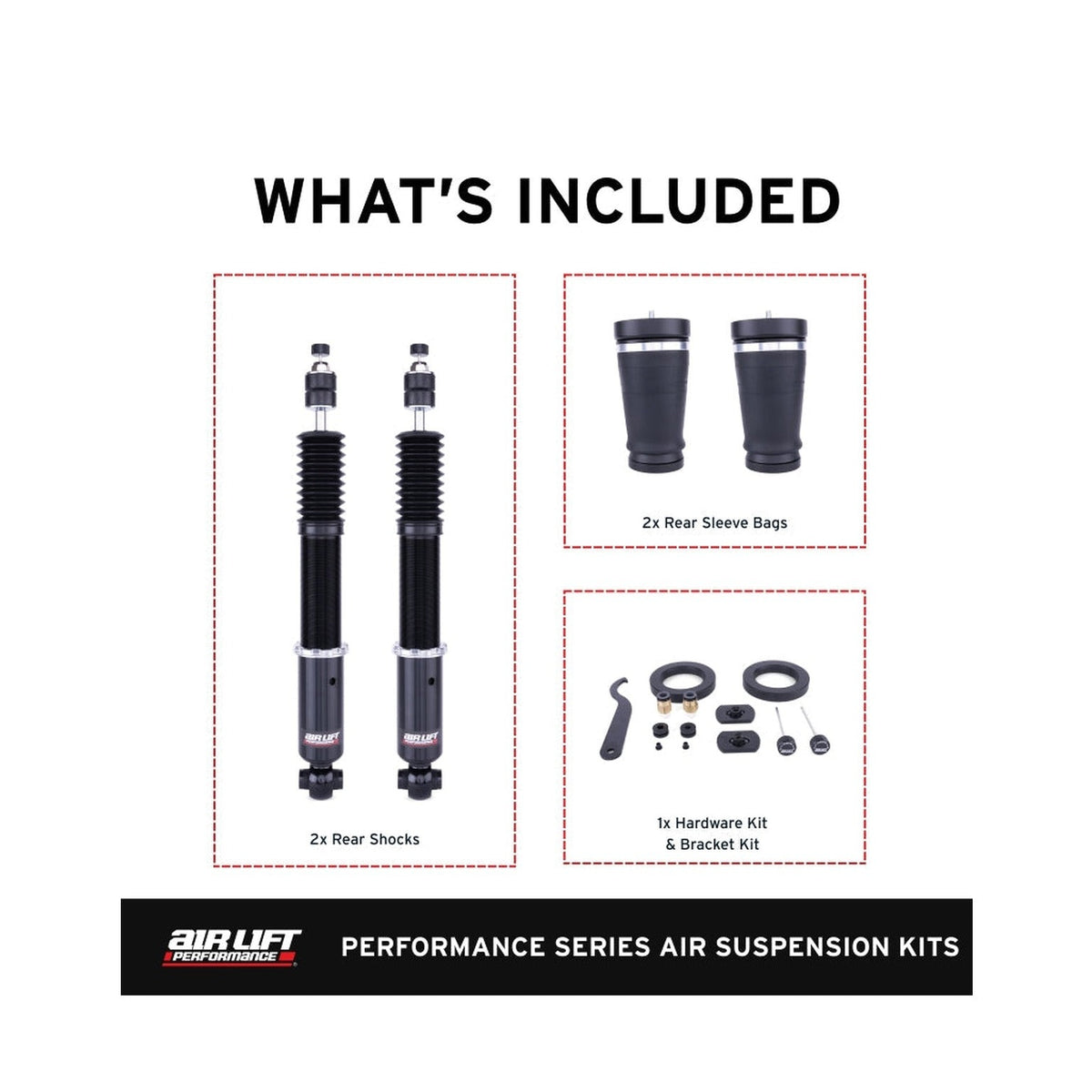 Air Lift Air Lift Performance 2005-2014 Ford Mustang (S197) Rear Kit (3/8 Fittings Not Included)