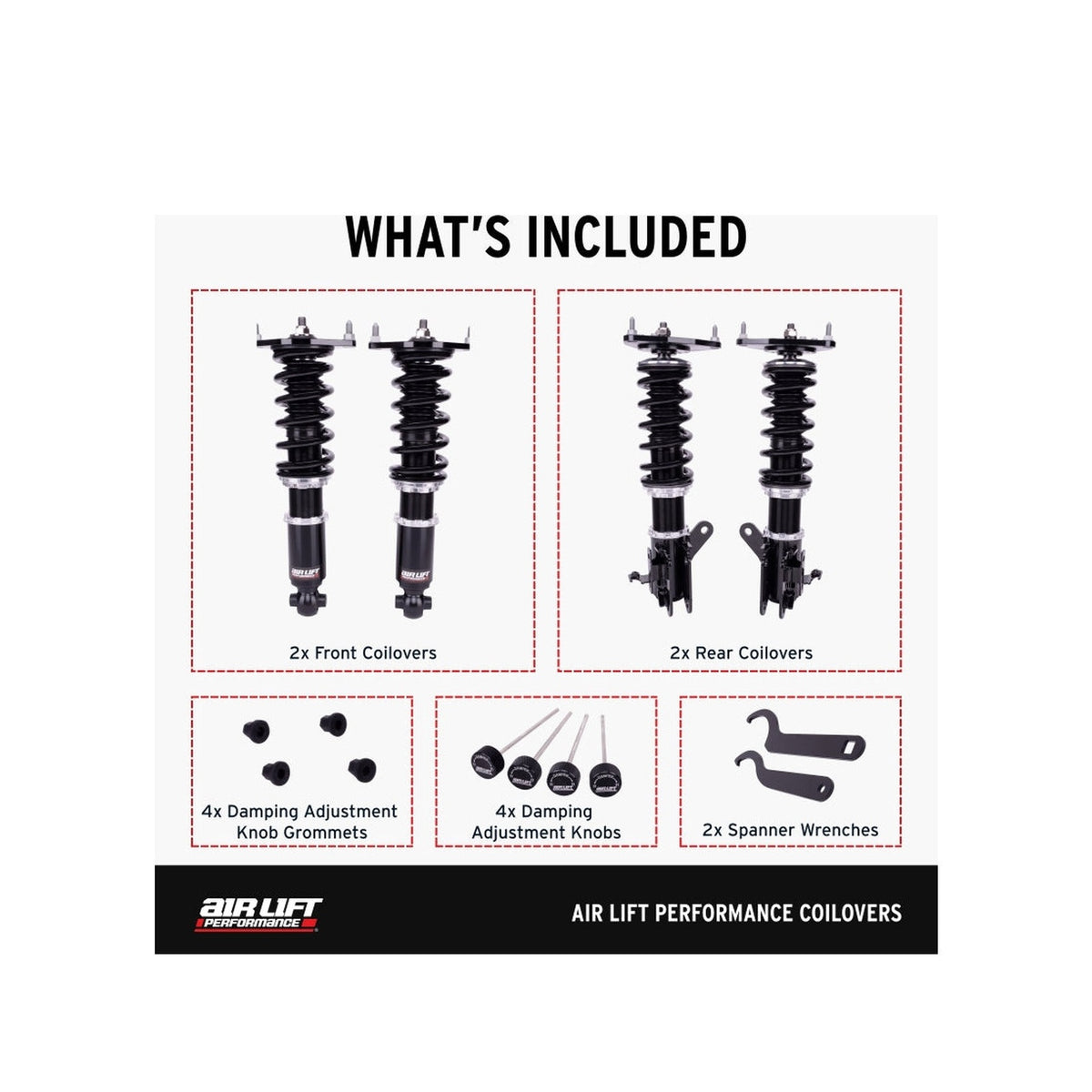 Air Lift Air Lift Performance 15-24 Ford Mustang S550/S650 Fastback Coilover Kit