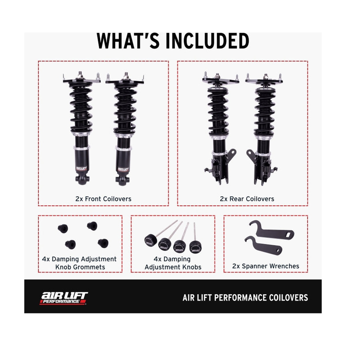Air Lift Air Lift Performance 15-24 Ford Mustang S550/S650 Fastback Coilover Kit