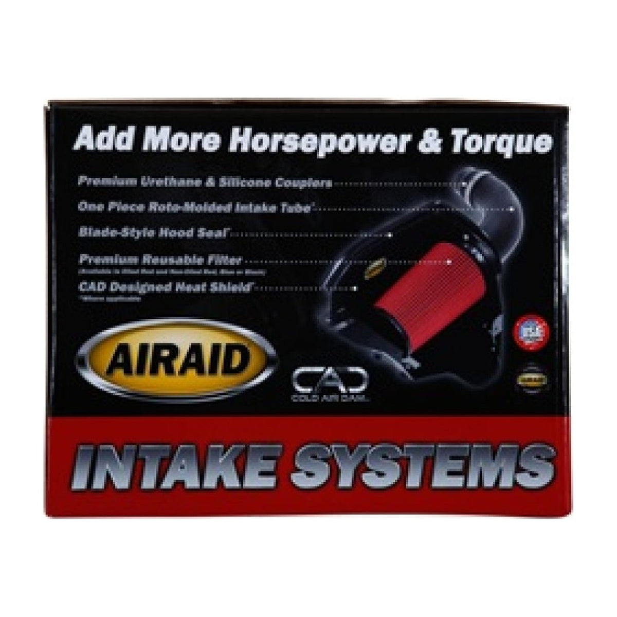 Airaid Airaid 10-14 Ford SVT Raptor / 11-13 F-150 6.2L CAD Intake System w/ Tube (Dry / Red Media)