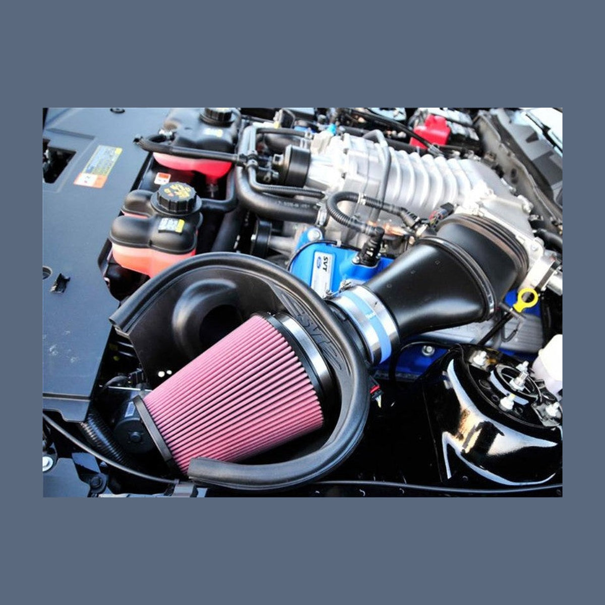 Airaid Airaid 10-14 Ford Mustang Shelby 5.4L Supercharged Direct Replacement Filter - Oiled / Red Media