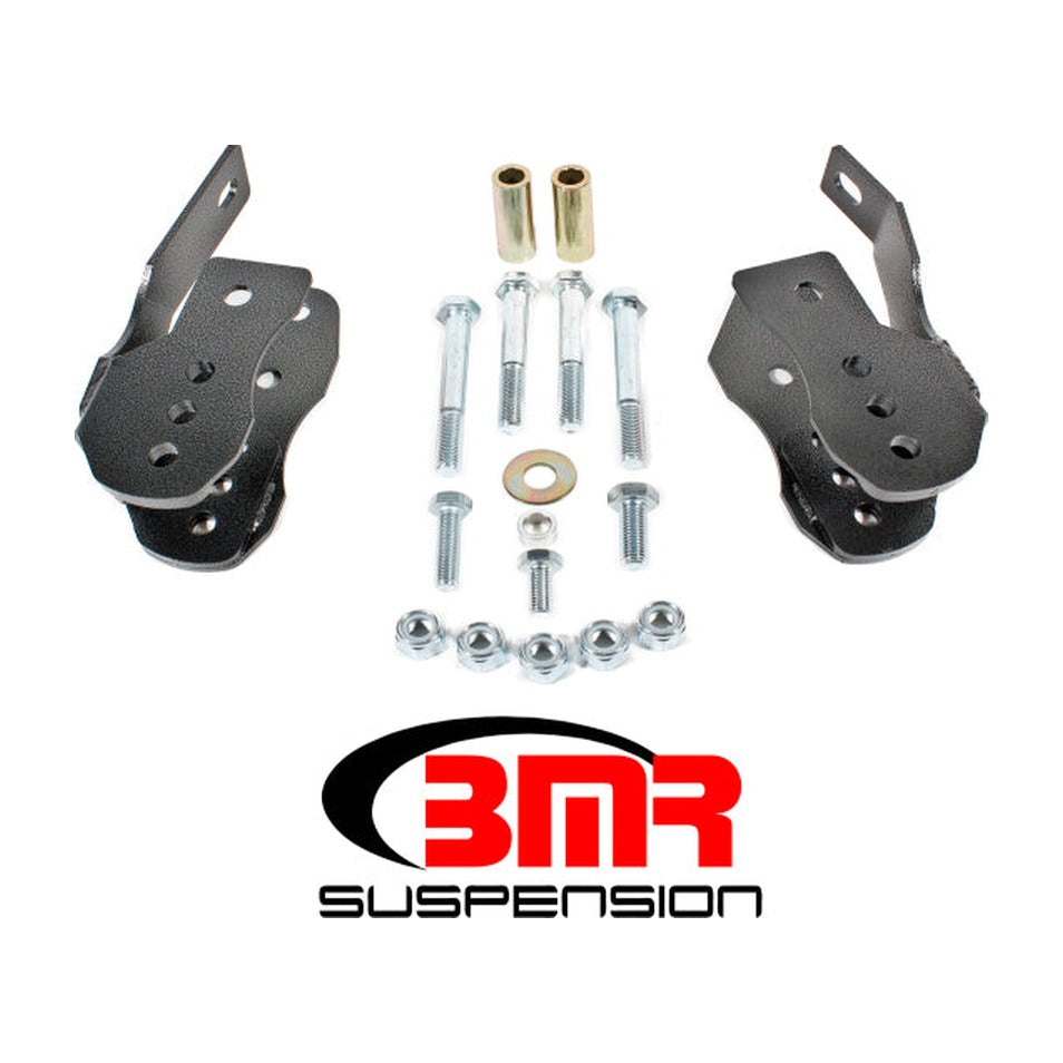 BMR Suspension BMR 05-14 S197 Mustang Bolt-On Control Arm Relocation Brackets - Black Hammertone